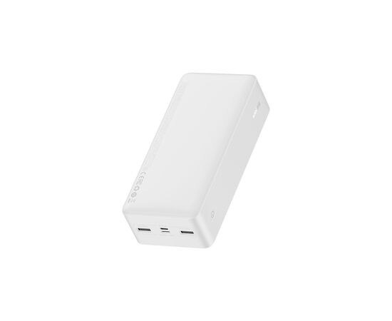 Батарея универсальная Baseus Bipow 30000mAh, 15W, inp:USB-C/Micro-USB/3A, out:USB-C/2*USB-A/3A(max.), white (PPDML-K02), изображение 4 Батарея универсальная Baseus Bipow 30000mAh, 15W, inp:USB-C/Micro-USB/3A, out:USB-C/2*USB-A/3A(max.), white (PPDML-K02), изображение 4
