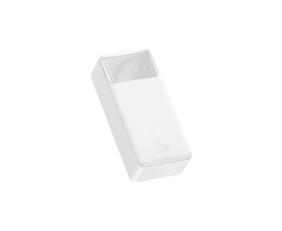 Батарея універсальна Baseus Bipow 30000mAh, 15W, inp:USB-C/Micro-USB/3A, out:USB-C/2*USB-A/3A(max.), white (PPDML-K02)