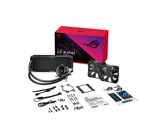 Система водного охлаждения ASUS ROG STRIX LC II 240 Intel LGA 1700, 1200, 115x, 2011, 2011-3, 2066 AMD AM4, TR4 (90RC00E0-M0UAY0), изображение 5 Система водного охлаждения ASUS ROG STRIX LC II 240 Intel LGA 1700, 1200, 115x, 2011, 2011-3, 2066 AMD AM4, TR4 (90RC00E0-M0UAY0), изображение 5