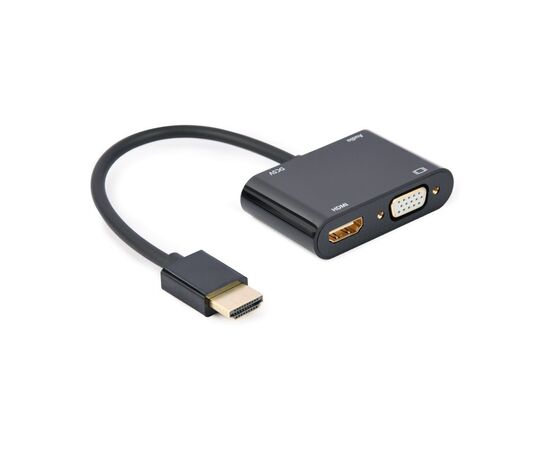 Переходник Cablexpert HDMI to HDMI/VGA+audio 3.5mm (A-HDMIM-HDMIFVGAF-01)