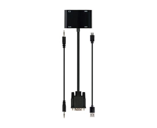 Переходник Cablexpert VGA to HDMI/VGA+audio 3.5mm (A-VGA-HDMI-02), изображение 3 Переходник Cablexpert VGA to HDMI/VGA+audio 3.5mm (A-VGA-HDMI-02), изображение 3