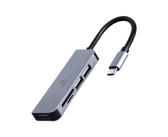 Концентратор Cablexpert USB-С to 1 х USB 3.1 Gen1 (5 Gbps), 2 х USB 2.0, CardReader (UHB-CM-CRU3P1U2P2-01)
