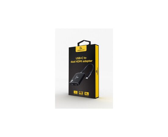 Концентратор Cablexpert USB-C to 2 HDMI (2 ind. screens)/PD/Аudio 3.5mm (A-CM-HDMIF2-01), изображение 2 Концентратор Cablexpert USB-C to 2 HDMI (2 ind. screens)/PD/Аudio 3.5mm (A-CM-HDMIF2-01), изображение 2