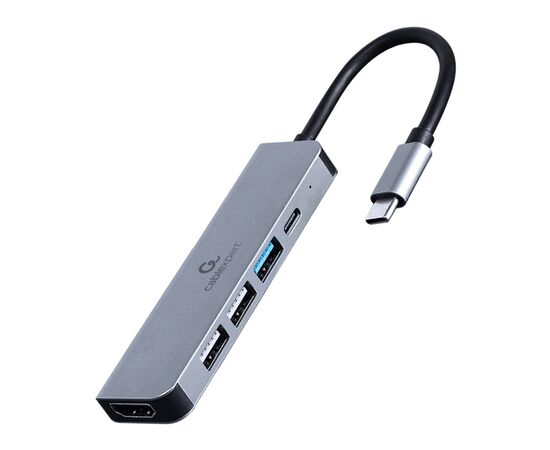 Концентратор Cablexpert USB-C 5-in-1 (hub/HDMI/PD) (A-CM-COMBO5-03)