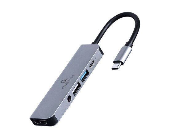 Концентратор Cablexpert USB-C 5-in-1 (hub/HDMI/PD/audio 3.5mm) (A-CM-COMBO5-02)