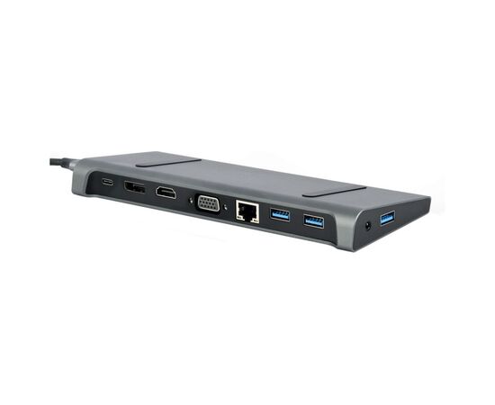Концентратор Cablexpert USB-C 9-in-1 (USB-hub + HDMI/VGA/PD/CR/LAN/3.5mm) (A-CM-COMBO9-02), изображение 3 Концентратор Cablexpert USB-C 9-in-1 (USB-hub + HDMI/VGA/PD/CR/LAN/3.5mm) (A-CM-COMBO9-02), изображение 3