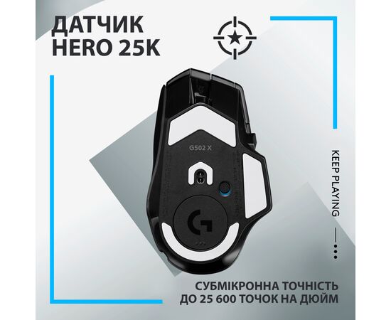 Мышка Logitech G502 X Lightspeed Wireless Black (910-006180), изображение 4 Мышка Logitech G502 X Lightspeed Wireless Black (910-006180), изображение 4