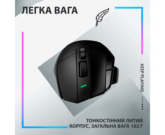Мышка Logitech G502 X Lightspeed Wireless Black (910-006180), изображение 6 Мышка Logitech G502 X Lightspeed Wireless Black (910-006180), изображение 6