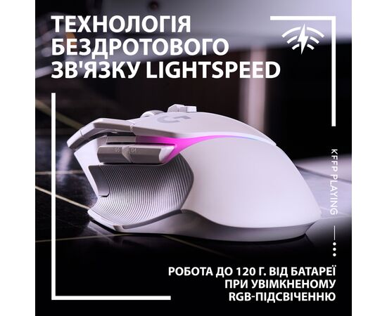 Мышка Logitech G502 X Plus Wireless White (910-006171), изображение 3 Мышка Logitech G502 X Plus Wireless White (910-006171), изображение 3