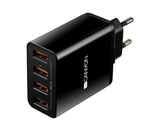 Зарядное устройство Canyon 4xUSB AC (CNE-CHA06B)