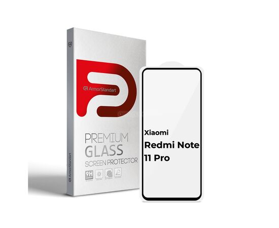 Скло захисне Armorstandart Full Glue Xiaomi Redmi Note 11 Pro Black (ARM62779)