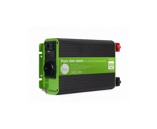 Автомобильный инвертор 12V/230V 500W (1000W peak power) чистая синусоида EnerGenie (EG-PWC-PS500-01)