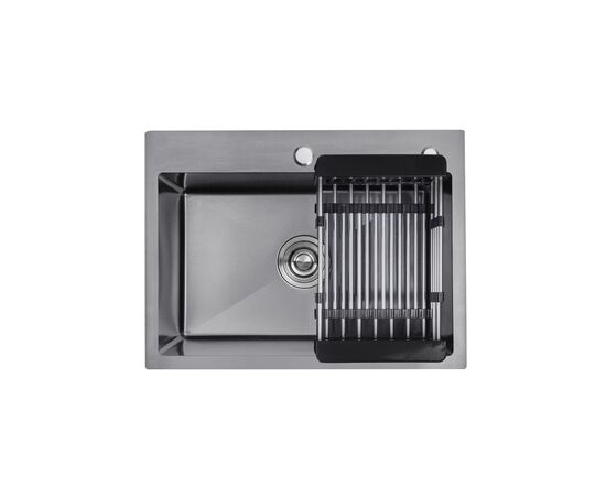 Мойка кухонная Kroner Schwarze-5843HM (CV022794), изображение 6 Мойка кухонная Kroner Schwarze-5843HM (CV022794), изображение 6