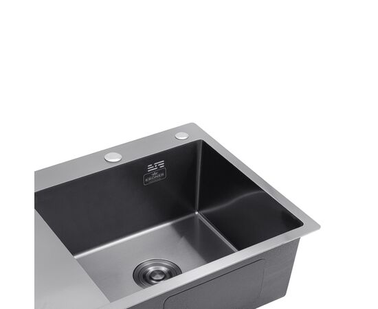 Мийка кухонна Kroner Schwarze-7849RHM (CV025279), зображення 3 Мийка кухонна Kroner Schwarze-7849RHM (CV025279), зображення 3