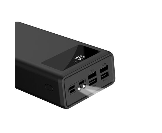 Батарея универсальная XO 40000mAh, Input:Micro-USB/Type-C/Lightning(5V/2A), Output 4*USB-A(5V/2A) (PR124_black), изображение 2 Батарея универсальная XO 40000mAh, Input:Micro-USB/Type-C/Lightning(5V/2A), Output 4*USB-A(5V/2A) (PR124_black), изображение 2
