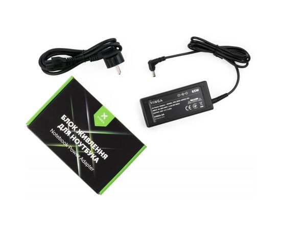 Блок питания к ноутбуку Vinga Lenovo 65W 20V 3.25А разъем 5.5*2.5 (VPA-2032-LN5525-101)