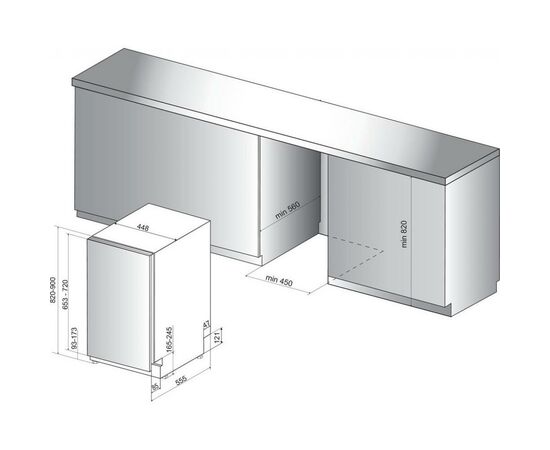 Посудомоечная машина Hotpoint-Ariston HSIC3M19C, изображение 8 Посудомоечная машина Hotpoint-Ariston HSIC3M19C, изображение 8