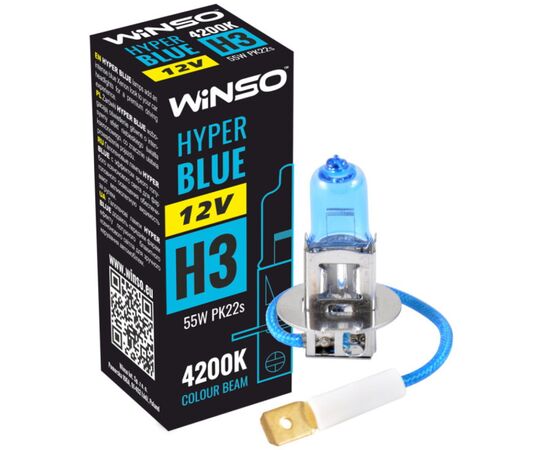 Автолампа Winso H3 HYPER BLUE 4200K 55W (712340), изображение 2 Автолампа Winso H3 HYPER BLUE 4200K 55W (712340), изображение 2