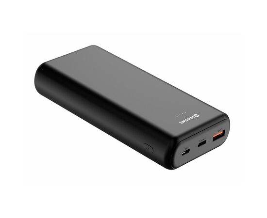 Батарея универсальная SWISSTEN 20000mAh PD/20W, QC/3.0, USB-C, Micro-USB, USB-A, +cable USB-C 3A (1283126559181)