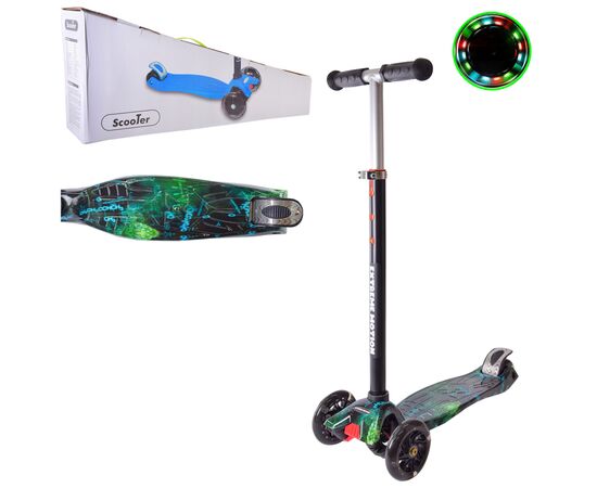 Самокат A-Toys PU, LED черный (SC22070)