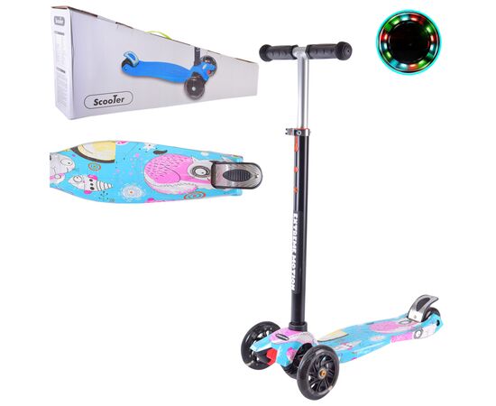 Самокат A-Toys PU, LED голубой (SC22071)