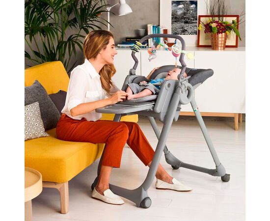 Стульчик для кормления Chicco Polly Magic Relax New Серо-голубой (79502.96), изображение 7 Стульчик для кормления Chicco Polly Magic Relax New Серо-голубой (79502.96), изображение 7