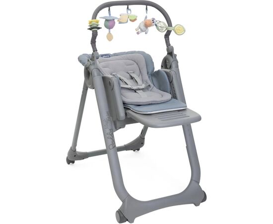 Стілець для годування Chicco Polly Magic Relax New Сіро-блакитний (79502.96)