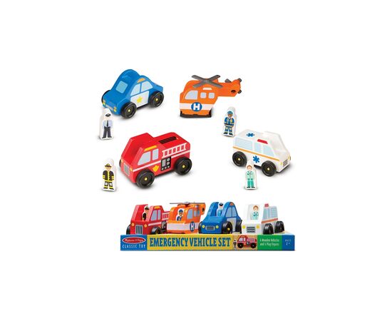 Игровой набор Melissa&Doug Деревянный аварийный набор Транспорт (MD19285), изображение 3 Игровой набор Melissa&Doug Деревянный аварийный набор Транспорт (MD19285), изображение 3