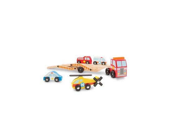 Игровой набор Melissa&Doug Деревянный аварийный перевозчик-трейлер (MD14610), изображение 3 Игровой набор Melissa&Doug Деревянный аварийный перевозчик-трейлер (MD14610), изображение 3