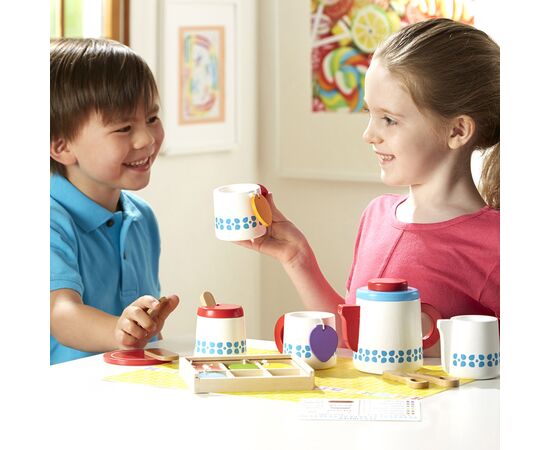 Игровой набор Melissa&Doug Деревянный набор Чайный сервиз (MD19843), изображение 2