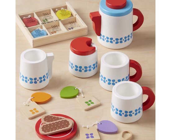 Игровой набор Melissa&Doug Деревянный набор Чайный сервиз (MD19843), изображение 4