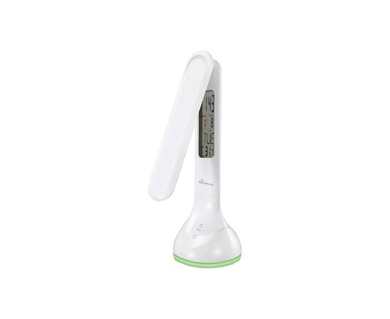 Настільна лампа Mediarange Compact LED desk lamp with LCD display, glossy-white (MROS502), зображення 2 Настільна лампа Mediarange Compact LED desk lamp with LCD display, glossy-white (MROS502), зображення 2