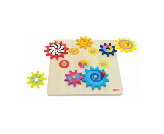 Развивающая игрушка Goki Познавательные шестеренки (58530), изображение 2 Развивающая игрушка Goki Познавательные шестеренки (58530), изображение 2