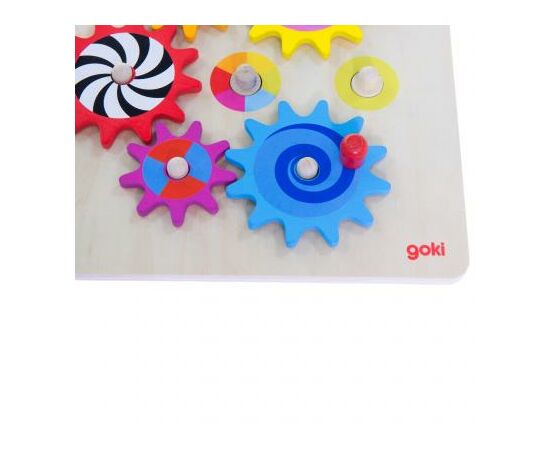 Развивающая игрушка Goki Познавательные шестеренки (58530), изображение 3 Развивающая игрушка Goki Познавательные шестеренки (58530), изображение 3