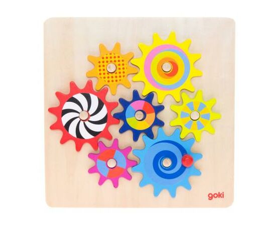 Развивающая игрушка Goki Познавательные шестеренки (58530), изображение 5 Развивающая игрушка Goki Познавательные шестеренки (58530), изображение 5