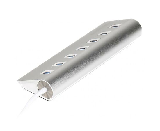 Концентратор Maxxter USB 3.0 Type-A 7 ports silver (HU3A-7P-01), изображение 2 Концентратор Maxxter USB 3.0 Type-A 7 ports silver (HU3A-7P-01), изображение 2