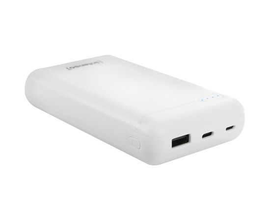 Батарея универсальная Intenso XS20000 20000mAh, USB Type-C USB-A, 5V, 3.1A, white (7313552), изображение 3 Батарея универсальная Intenso XS20000 20000mAh, USB Type-C USB-A, 5V, 3.1A, white (7313552), изображение 3