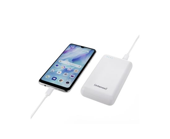Батарея универсальная Intenso XS20000 20000mAh, USB Type-C USB-A, 5V, 3.1A, white (7313552), изображение 4 Батарея универсальная Intenso XS20000 20000mAh, USB Type-C USB-A, 5V, 3.1A, white (7313552), изображение 4