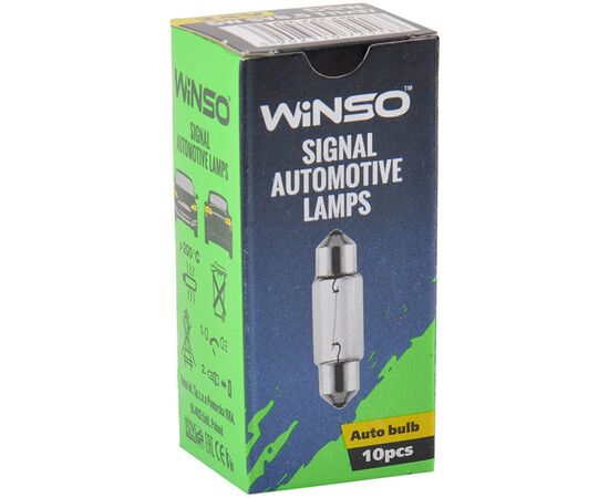Автолампа Winso C5W 5W SV8.5 T11*37 (725180), изображение 2 Автолампа Winso C5W 5W SV8.5 T11*37 (725180), изображение 2