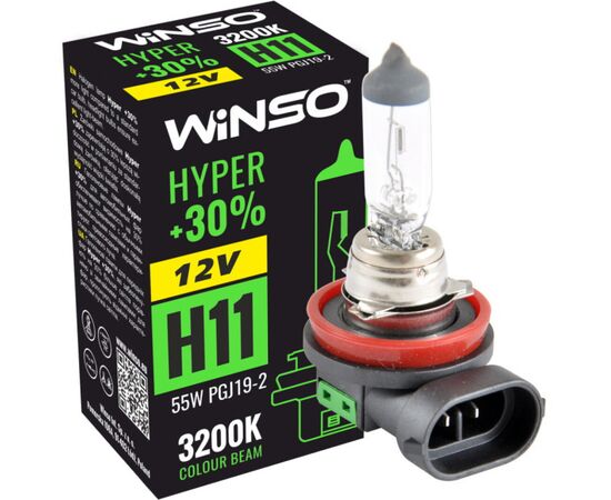 Автолампа Winso H11 +30 55W (712810), изображение 2 Автолампа Winso H11 +30 55W (712810), изображение 2