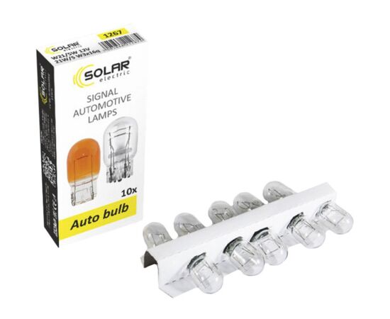 Автолампа SOLAR W21/5W 12V W3x16q (1267), изображение 2 Автолампа SOLAR W21/5W 12V W3x16q (1267), изображение 2