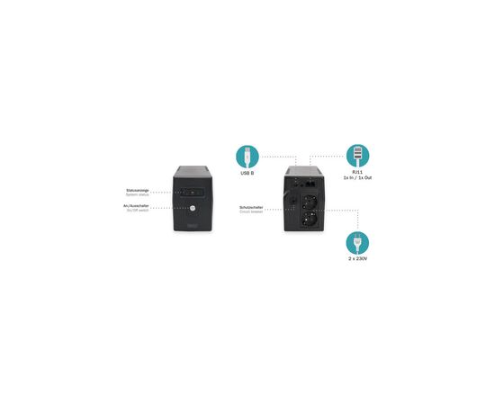 Источник бесперебойного питания Digitus 600VA DN-170063 (DN-170063), изображение 4 Источник бесперебойного питания Digitus 600VA DN-170063 (DN-170063), изображение 4