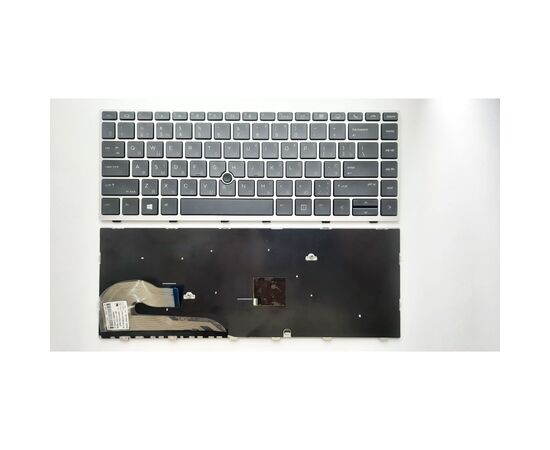 Клавиатура ноутбука HP EliteBook 840 G5 черная с серебр, с ТП UA (A46178)