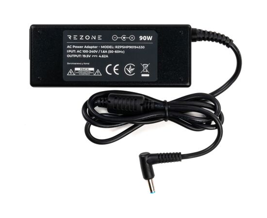 Блок питания к ноутбуку Rezone HP 90W 19.5V 4.62А 4.5*3.0 (RZPSHP90194530), изображение 2 Блок питания к ноутбуку Rezone HP 90W 19.5V 4.62А 4.5*3.0 (RZPSHP90194530), изображение 2