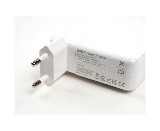 Блок питания к ноутбуку Vinga Apple 87W 5.2V3A/9V3A/12V3A/15V3A/20.2V4.3A USB-C (VPA-87-APP-C), изображение 4 Блок питания к ноутбуку Vinga Apple 87W 5.2V3A/9V3A/12V3A/15V3A/20.2V4.3A USB-C (VPA-87-APP-C), изображение 4