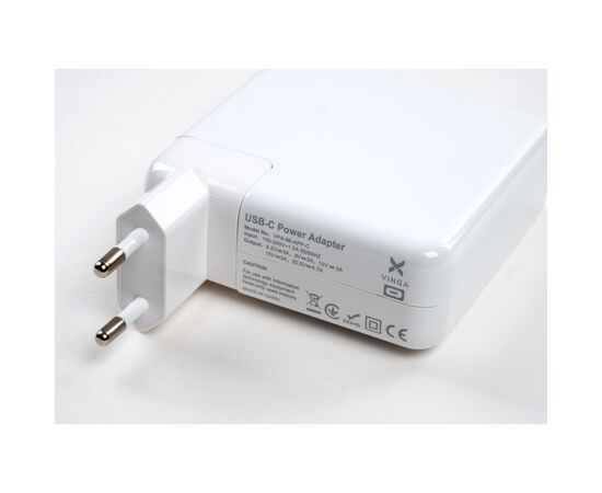 Блок питания к ноутбуку Vinga Apple 96W 5.2V3A/9V3A/12V3A/15V3A/20.5V4.7A USB-C (VPA-96-APP-C), изображение 4 Блок питания к ноутбуку Vinga Apple 96W 5.2V3A/9V3A/12V3A/15V3A/20.5V4.7A USB-C (VPA-96-APP-C), изображение 4