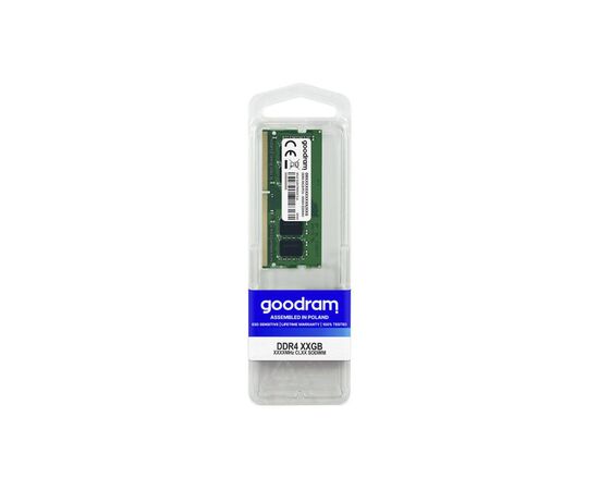 Модуль памяти для ноутбука SoDIMM DDR4 32GB 2666 MHz Goodram (GR2666S464L19/32G), изображение 2 Модуль памяти для ноутбука SoDIMM DDR4 32GB 2666 MHz Goodram (GR2666S464L19/32G), изображение 2