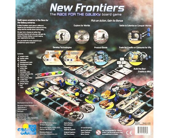 Настільна гра Rio Grande Games Race for the Galaxy: New Frontiers (Боротьба за галактику: Нові рубежі) (6501158), зображення 2 Настільна гра Rio Grande Games Race for the Galaxy: New Frontiers (Боротьба за галактику: Нові рубежі) (6501158), зображення 2