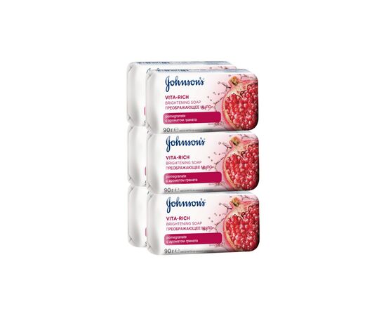 Детское мыло Johnson’s baby Care Vita Rich Перевоплощающийся с экстрактом цветка граната 90 г х 6 шт. (3574661642703)