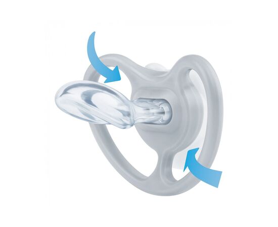 Пустушка Nuk Space ортодонтична 0-6 міс. Pinguin (3952331), зображення 2 Пустушка Nuk Space ортодонтична 0-6 міс. Pinguin (3952331), зображення 2